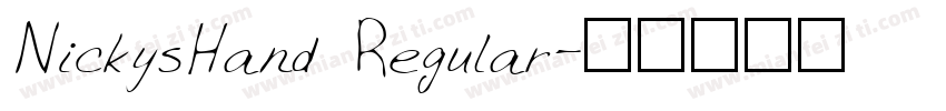 NickysHand Regular字体转换